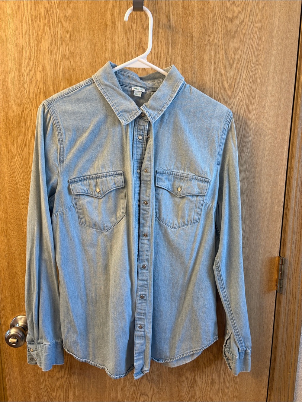 aerie Light Wash Denim Shirt